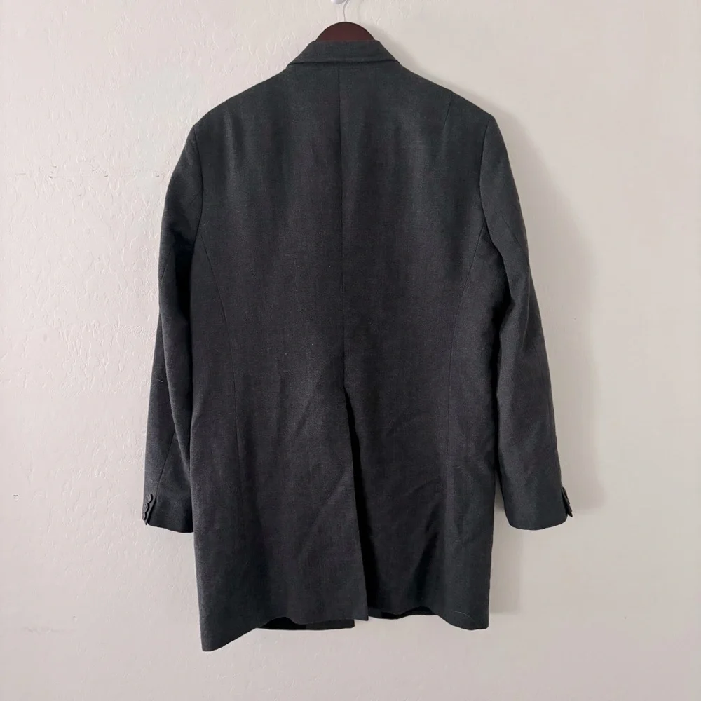 AllSaints Spitalfield Wool Men's‎ Harvard Coat Charcoal Blazer Overcoat Size 40